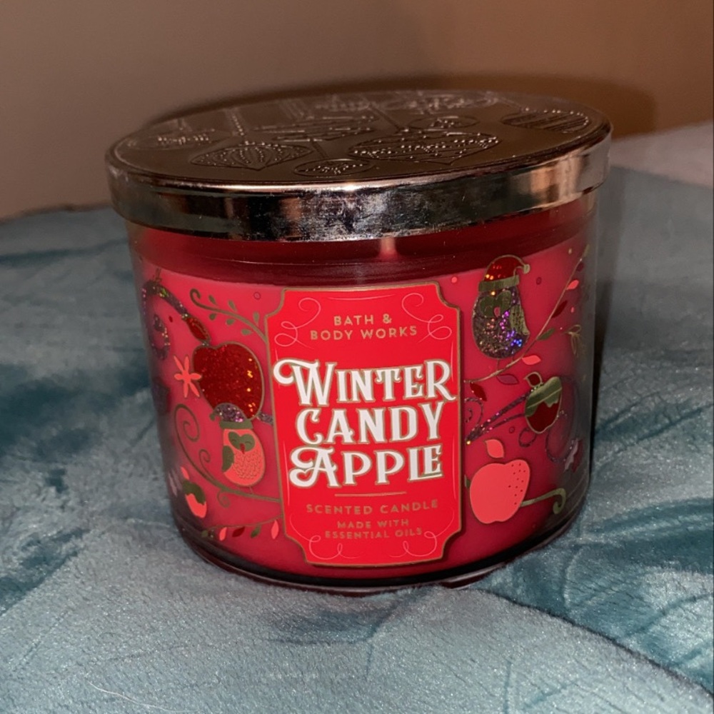 Winter Candy Apple Candle